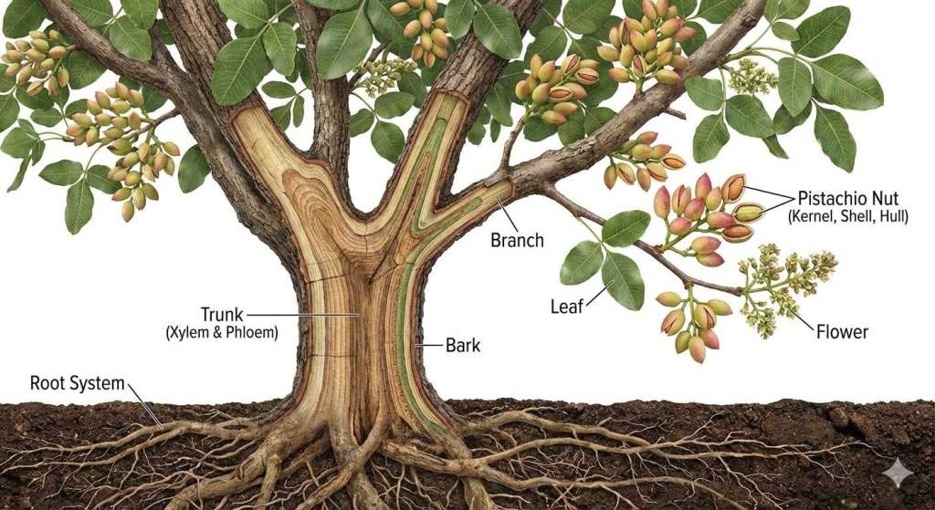 داخل درخت پسته