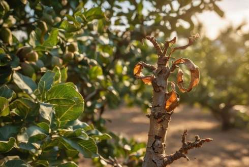 علت خشک شدن شاخه درخت پسته
