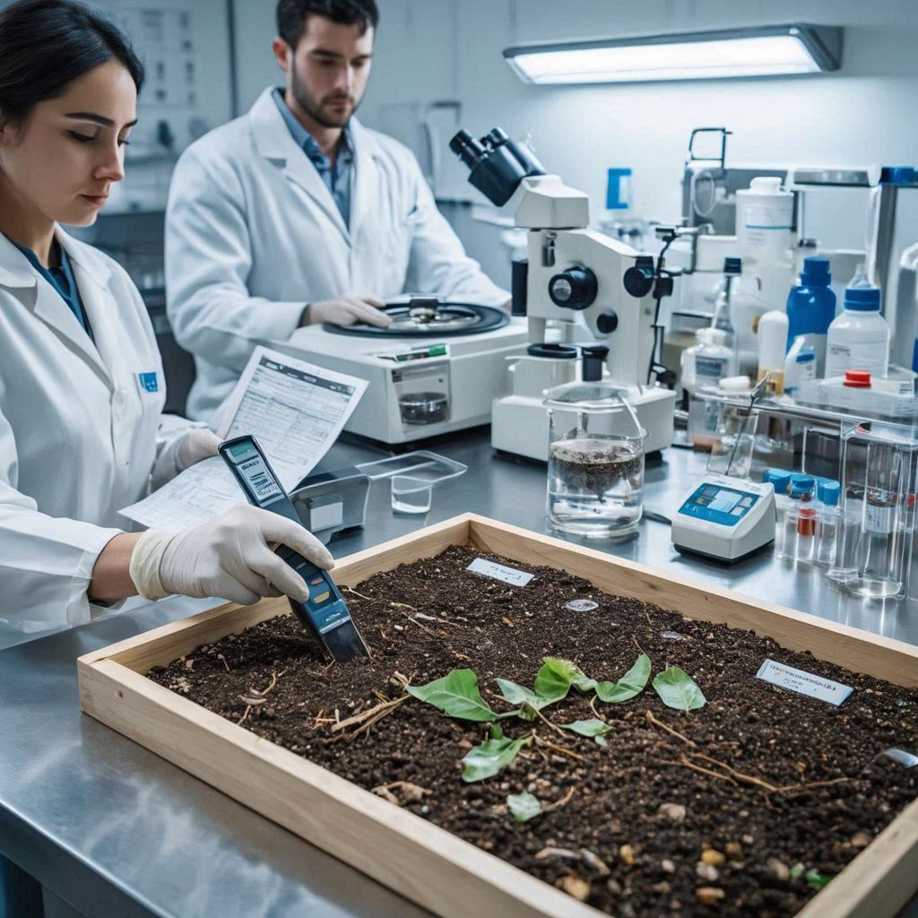 آزمایش خاک باغ پسته