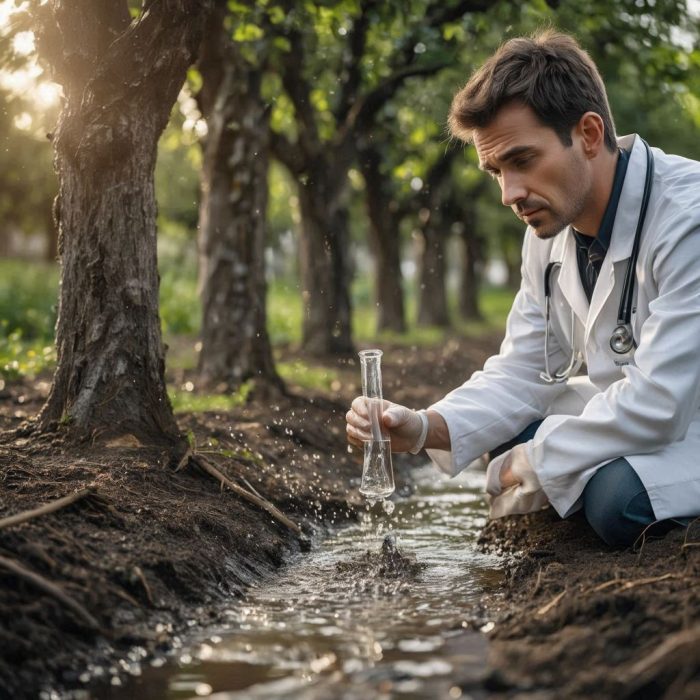 تفسیر آزمایش آب باغ پسته