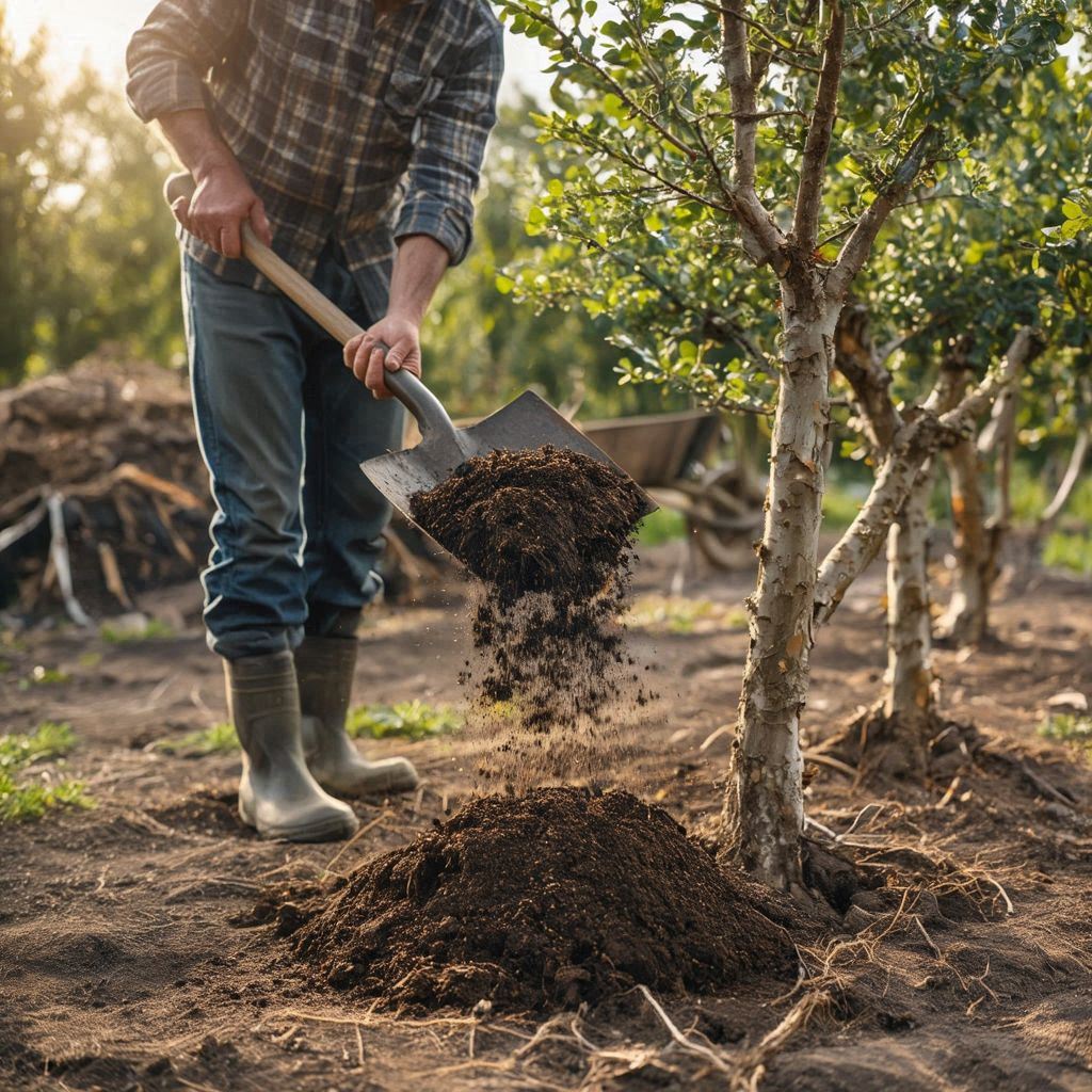 بهترین زمان کوددهی به درختان پسته